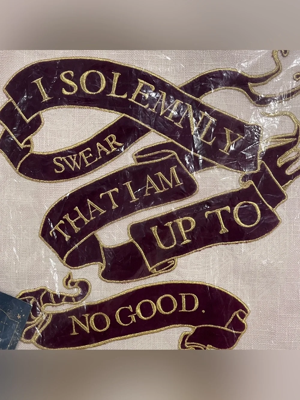 NWT Pottery Barn Teen Harry Potter Marauders Map Glow in the Dark Pillow Cover